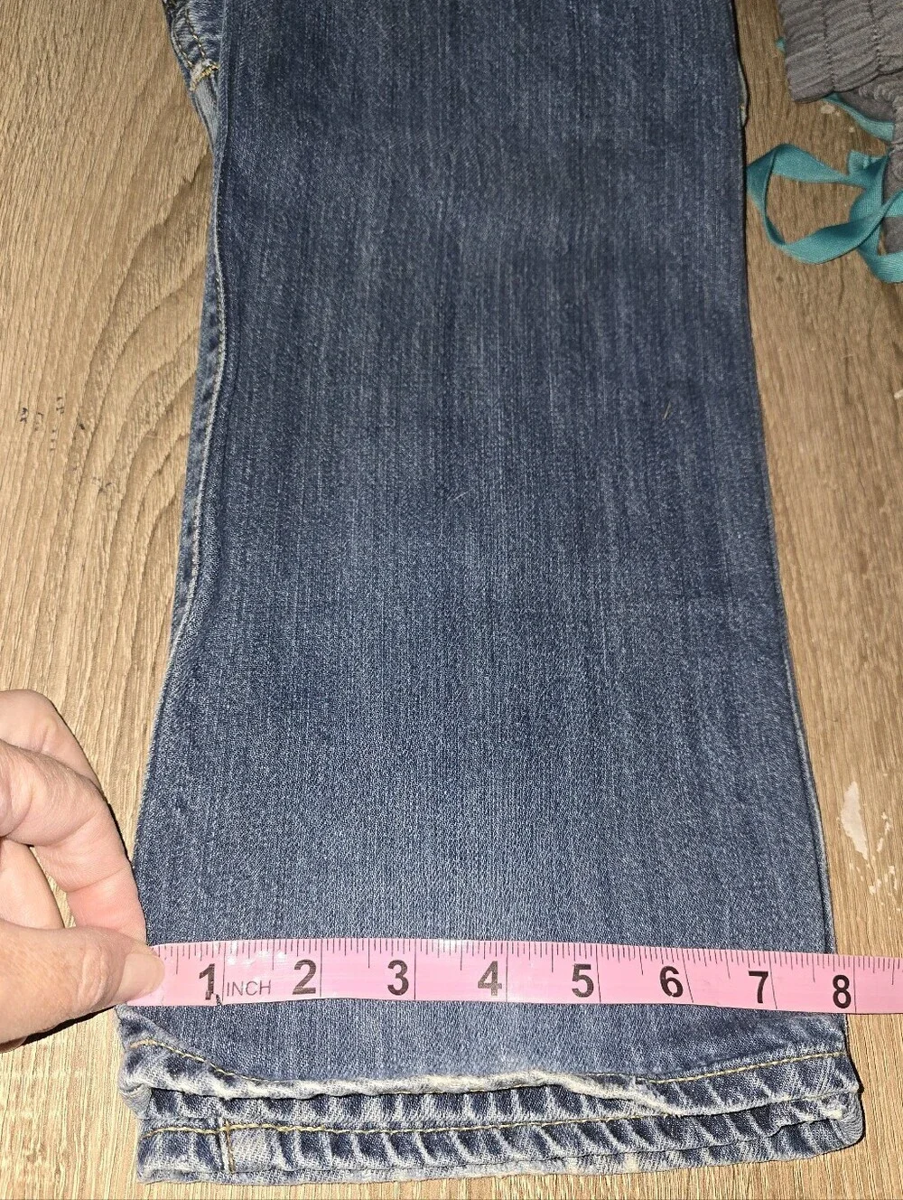 Polo Ralph Lauren Vintage Striaght Leg Denim Distressed Blue Jeans 35x32 35 X 32